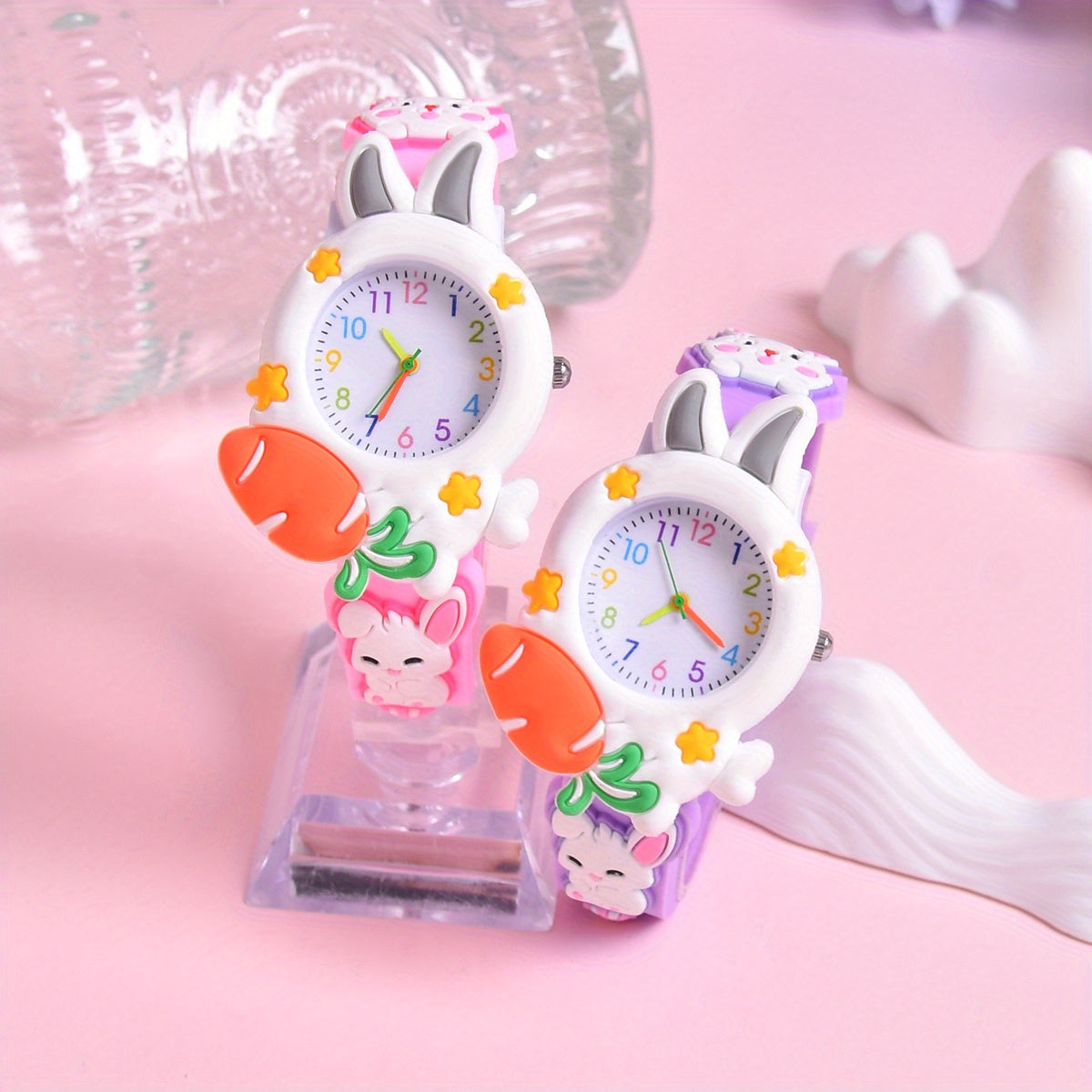 Cute Bunny Cat Silicone Girls' Watch