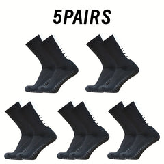 5 Pairs Breathable Anti-slip Football Socks - Men's & Women's
