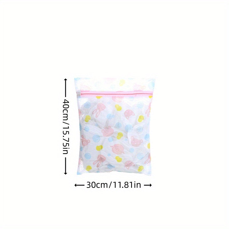 Flower Pattern Clothes Washing Bag Home Mesh Laundry Bag
