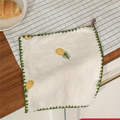 Embroidered Square Towel Hangable Absorbent Towel Skin Friendly Soft Square