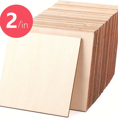 50pcs 5.08cm Hand-painted Wood Chip DIY Material Square Small Wood Chip