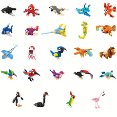 24pcs Animal Building Set Educational DIY Toy Dinosaur Figures ABS Material