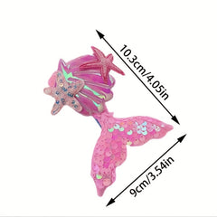 Girls Mermaid Tail Hair Clip Side Clip Headwear