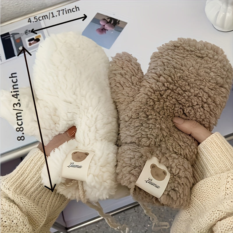 Autumn Winter Velvet Gloves Riding Velvet Warm Gloves
