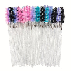 Crystal Mixed Eyelash Brush Glitter Spoolies Mascara Wands Makeup Brushes