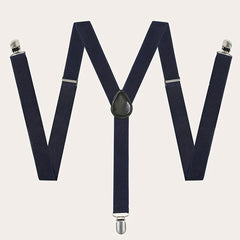 Men's Unisex 3 Clip Suspenders Elastic Webbing for Adults