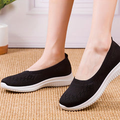 Women's Knitted Slip On Flat Shoes Soft Sole Lightweight Sock Shoes