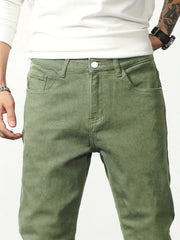 Mens Straight Leg Jeans Street Style Denim Pants