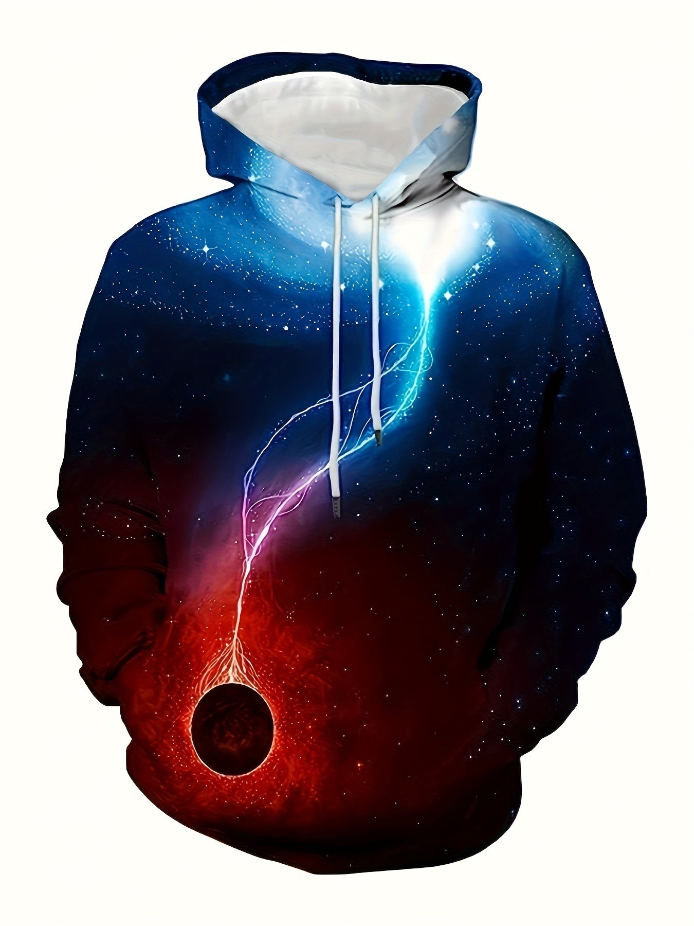 Starry Sky 3D Print Hoodie for Men Autumn Winter