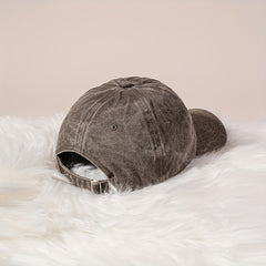 Skull Bear Print Baseball Cap Washed Distressed Cotton Sports Hat