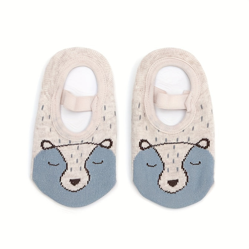 6 Pairs Baby Girls Cartoon Animal Pattern Socks Anti-Skid Grip