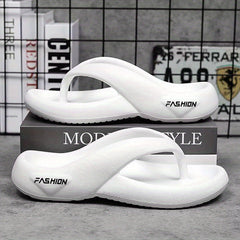 Men's Thong Sandals Casual Non Slip Pillow Sandals Outdoor Beach Shower