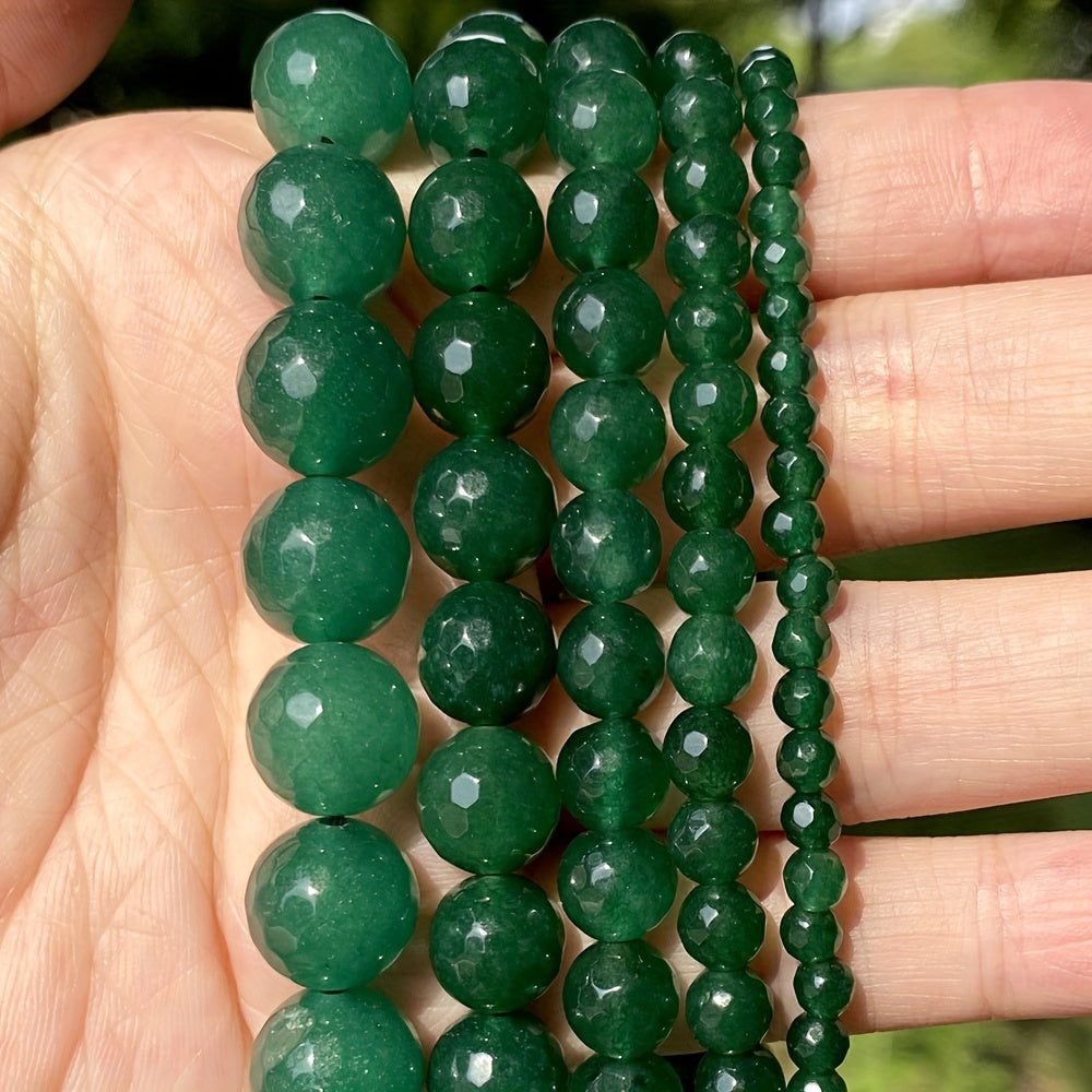 Emeralds Jades Round Loose Beads for Jewelry Making DIY Necklace Bracelet