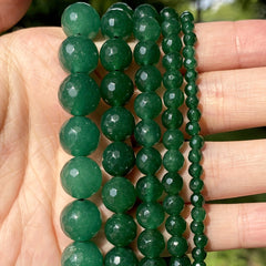 Emeralds Jades Round Loose Beads for Jewelry Making DIY Necklace Bracelet