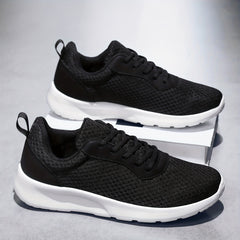 Soft Thick Bottom Mesh Breathable Flying Woven Shoes