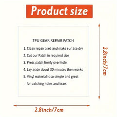 2pcs Waterproof Transparent Cloth Patches Self Adhesive Repair Tape