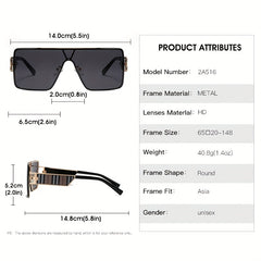 One Piece Metal Polarized Sunglasses Mixed Casual Party Sunglasses