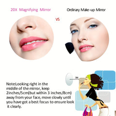 20X Magnifying Mirror 10 16 Cm Double Sided Beauty Mirror 20X 1X Magnification