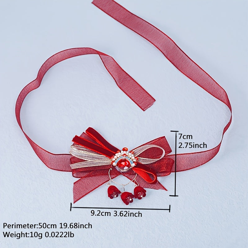 Red Flower Bridal Bracelet Wedding Prom Decoration