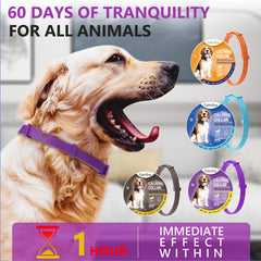 Calming Collar For Cats/Dogs Soothes Anxiety Stress Long Lasting