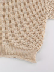 Batwing Sleeve Turtle Neck Sweater Loose Fit Casual Pullover