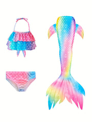 Toddler Girls Fish Scale Bikini Swimsuit Set