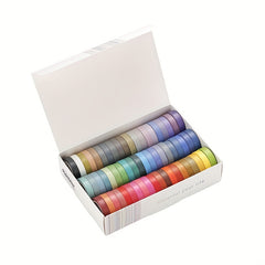 60pcs Random Solid Tape Rainbow Masking Tape Scrapbook Decorative