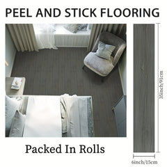 Wood Vinyl Peel and Stick Floor Tile Coverings - Easy to Install and Waterproof