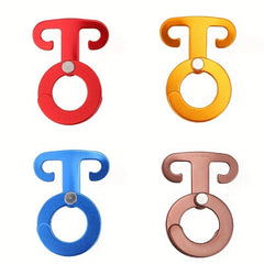 4pcs Aluminum Buckles Camping Wind Rope Self Locking O-shaped Buckle