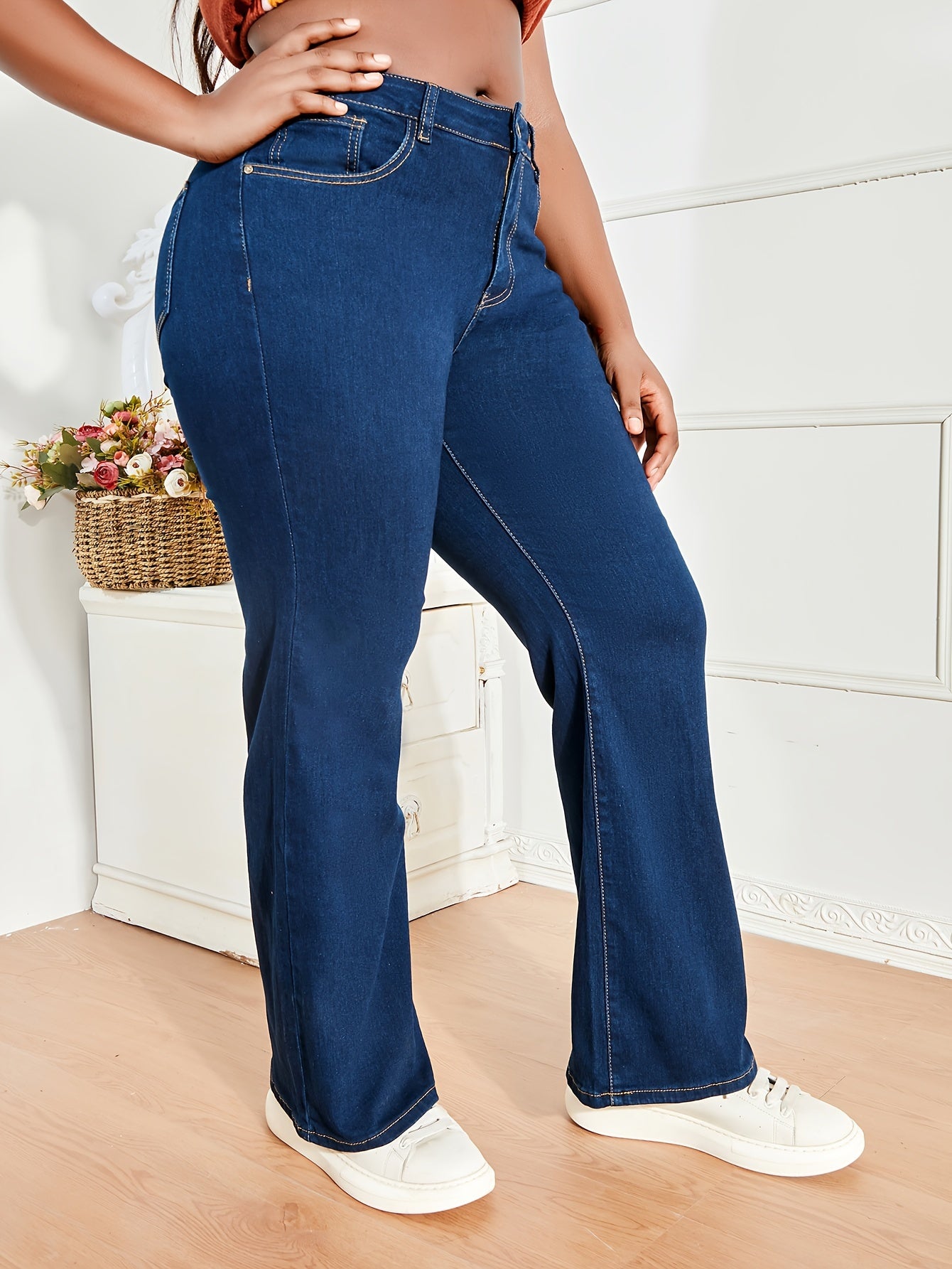 High Rise Flared Leg Jeans