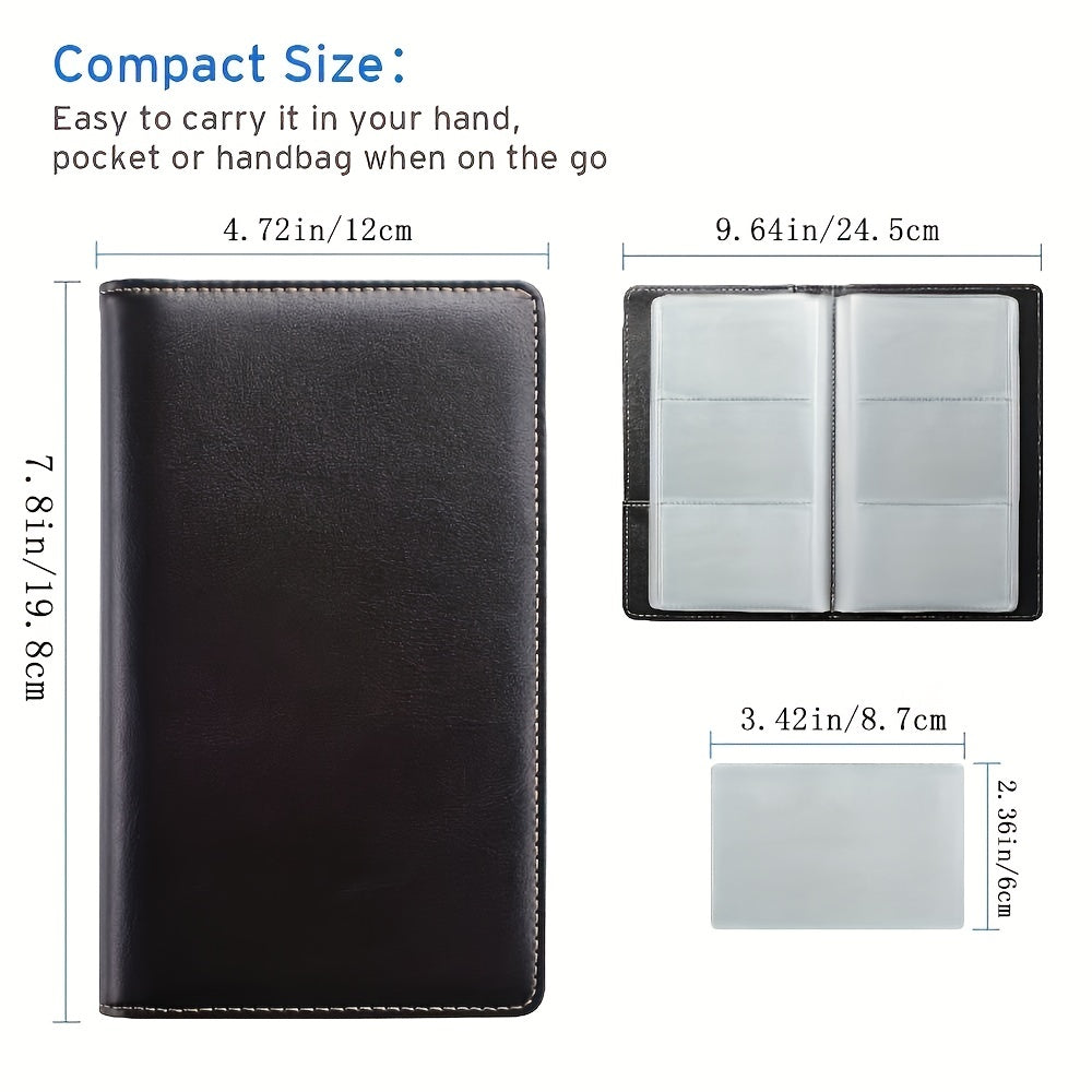 Leather Business Card Holder Book 240 Card Capacity