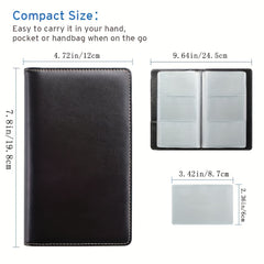 Leather Business Card Holder Book 240 Card Capacity