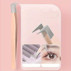Stainless Steel Eyelash Extension Tweezers High Precision False Eyelash Tweezers