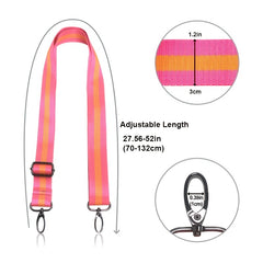 Adjustable Shoulder Strap Purse Replacement Belt Striped Removable Strap
