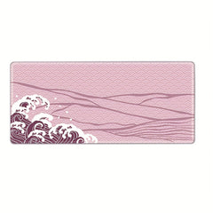 Pink Wave Gaming Mouse Pad Large Desk Mat 35.4x15.7 Inch