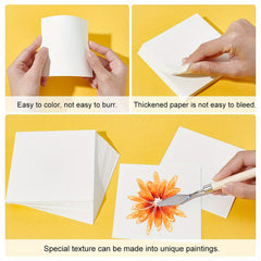 50pcs Painting Paper Sheets 10x10cm Square Craft Supplies Set