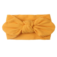 Soft Nylon Elastic Bow Jacquard Headband for Newborn Baby Girls
