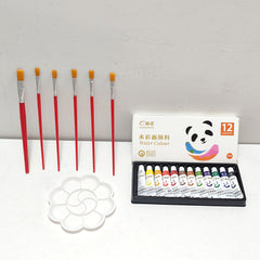 Watercolor Painting Set 24 Colors with 6 Brushes and 1 Palette