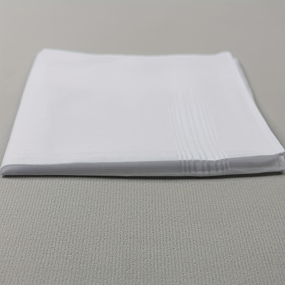 Fabric Pocket Squares 10 Pack Soft Washable Handkerchiefs