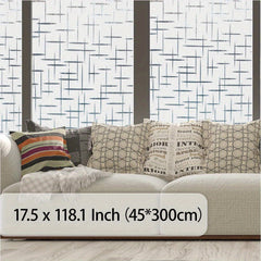 Non Adhesive Frosting Privacy Film for Glass Windows Cross Pattern