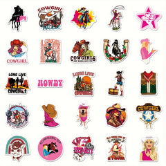 50pcs Cartoon Cowboy Stickers for Notebook Computer Helmet Water Cup