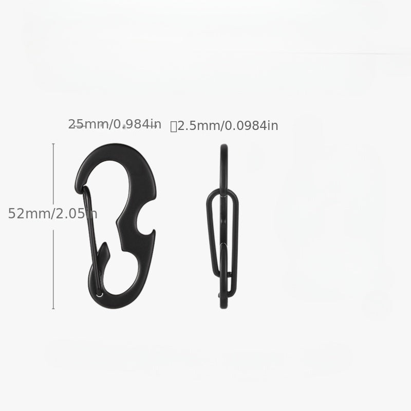 Multifunctional D-shaped Buckle Carabiner Bottle Opener