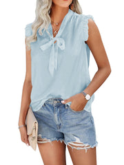 Women's V Neck Solid Sleeveless Cami Top