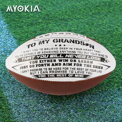 MYOKIA Engraved American Football For Training and Play with Pump