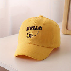 Casual Bee Embroidery Cap Sun Protection Comfortable Breathable Cap