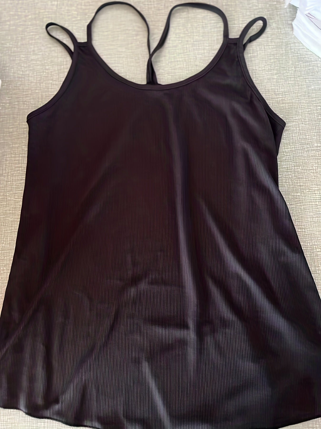 Solid Cutout Straps Tank Top Summer Sleeveless Top