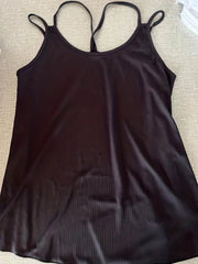 Solid Cutout Straps Tank Top Summer Sleeveless Top