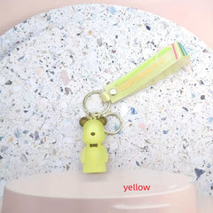 Crystal Bow Tie Bear Keychain Transparent Bear Keychain Bag Pendant