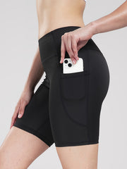 High Waisted Gym Shorts With Pocket Women's Activewear