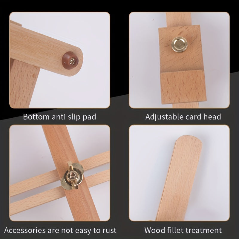 Beech Wood Small Easel Sketch Frame Desktop Display Frame